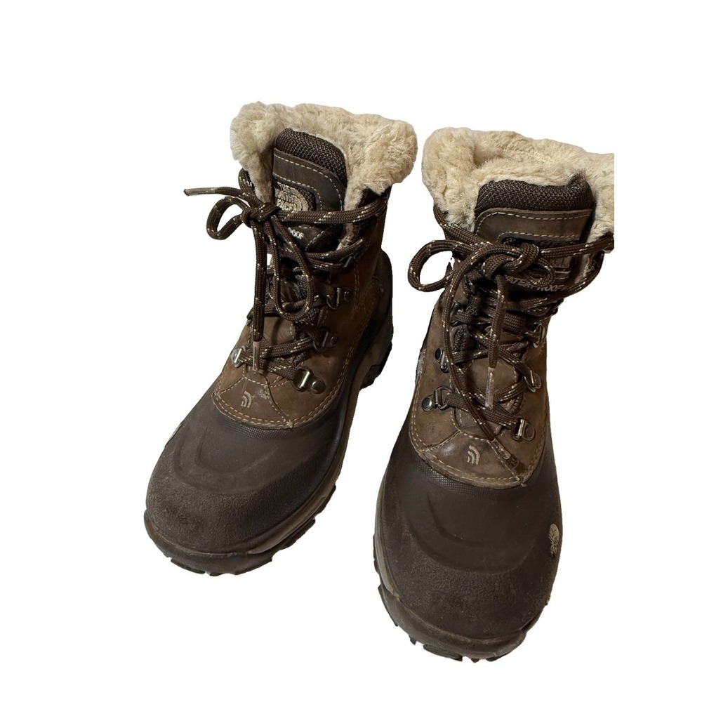 The North Face Chilkat Womens Winter Snow Boots US 9 Brown Waterproof PrimaLoft